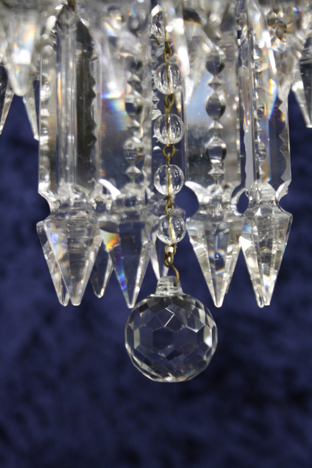 Early 20th century Pair of lustre spike chandeliers View V