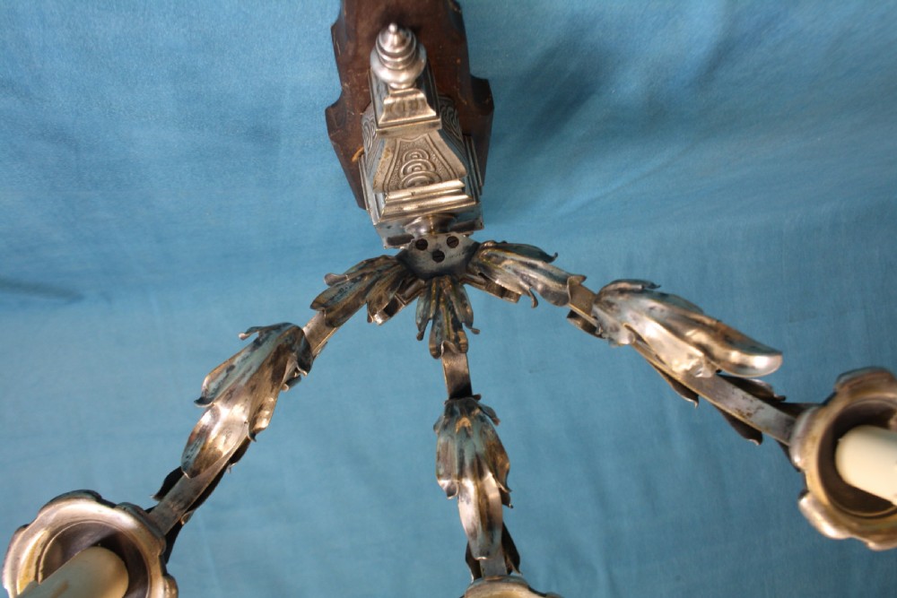 Pair of early 20th century nickel silver wall lights View VI