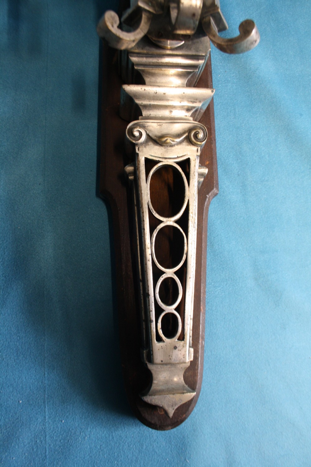 Pair of early 20th century nickel silver wall lights View IX