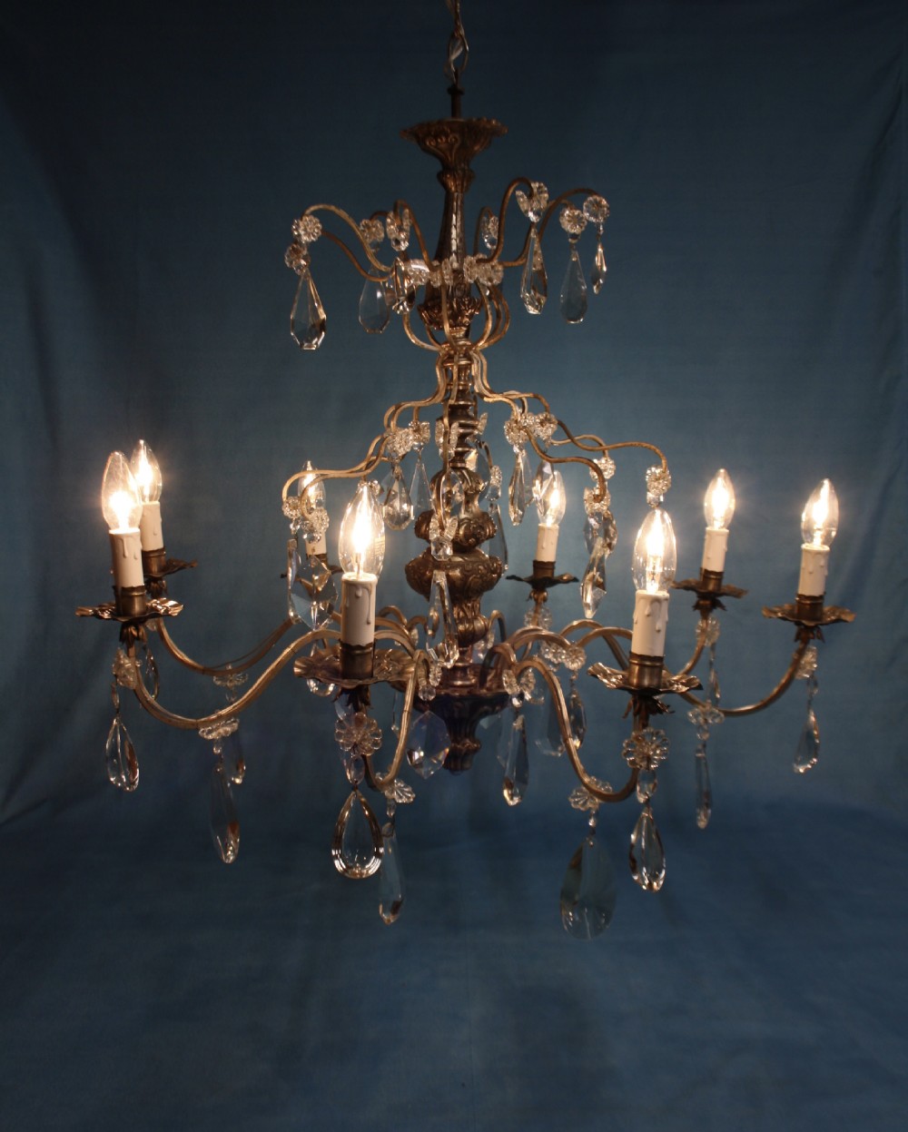 Early 20th century large silvered chandelier View III
