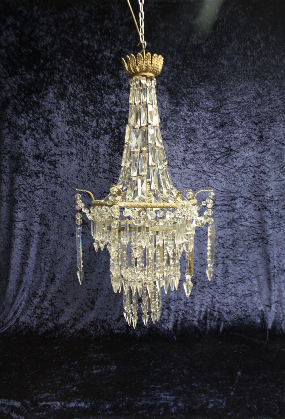 Early 20th century large lustre chandelier