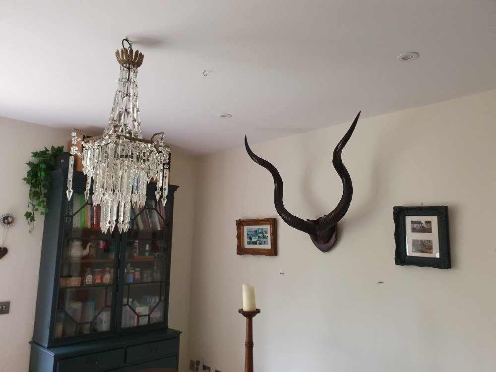 Early 20th century large lustre chandelier View III