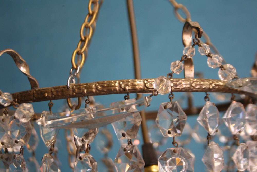 Early 20th century matched pair of lustre chandeliers View VII