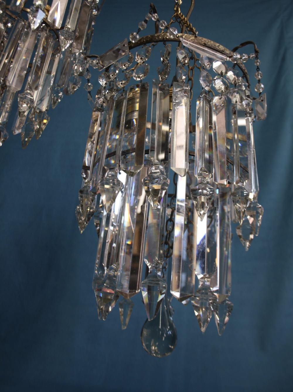 Early 20th century matched pair of lustre chandeliers View IX
