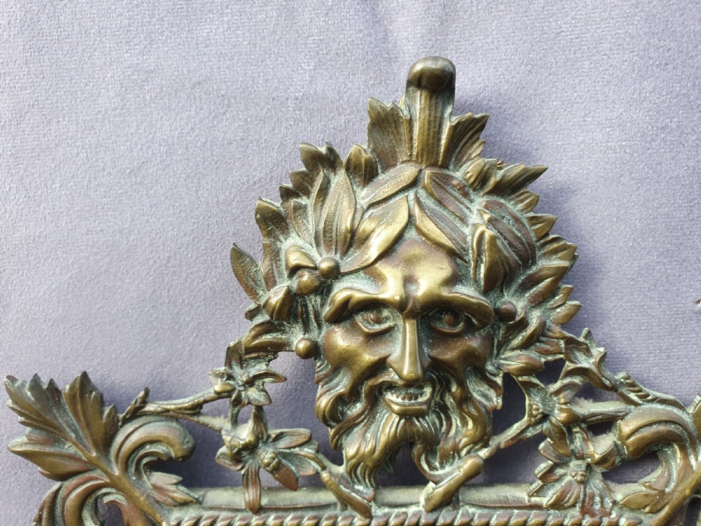 Brass mirror with old man Thames  View II
