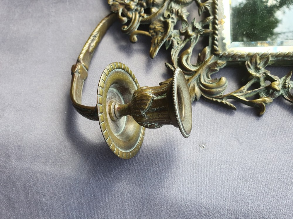 Brass mirror with old man Thames  View IV