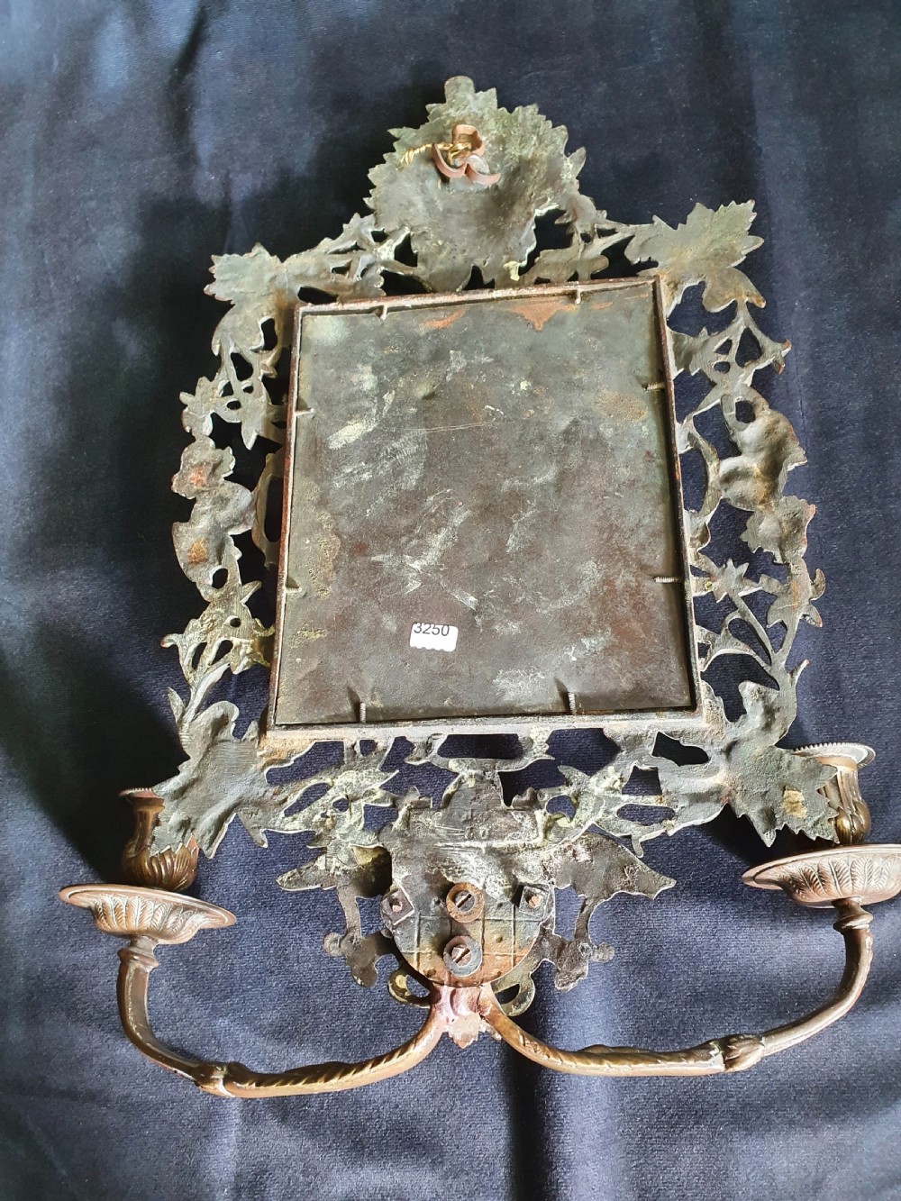 Brass mirror with old man Thames  View IX
