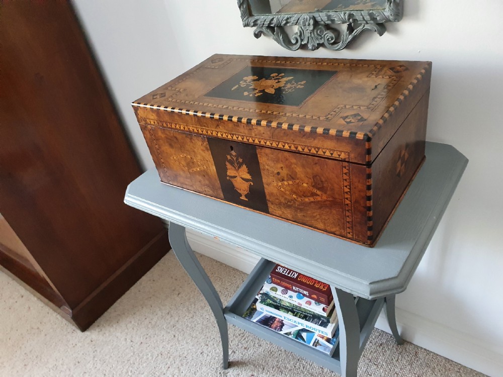 Super quality inlaid writing box in walnut View II