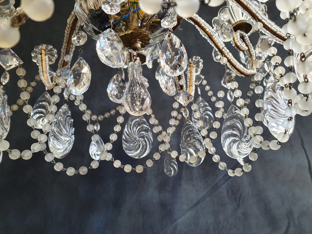 Glass/crystal chandelier with unusual drips View XII