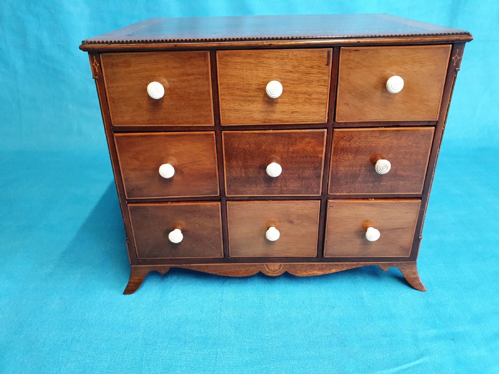 Really unusual C1900 miniature chest of drawers View IX