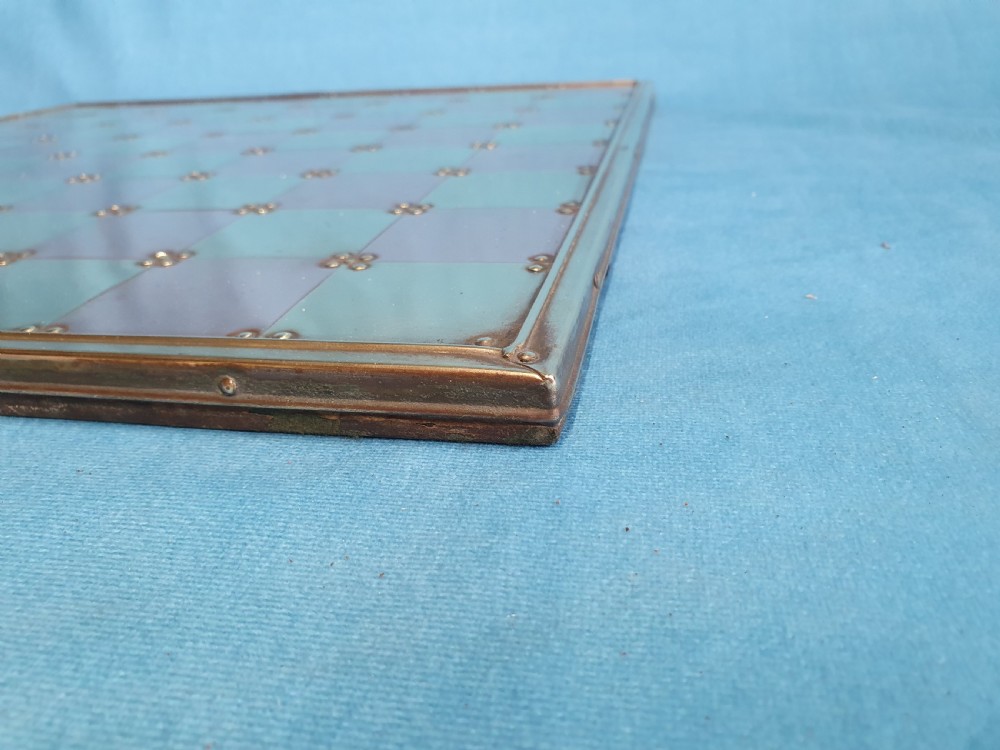 Early 20th century brass and copper chess board View VIII