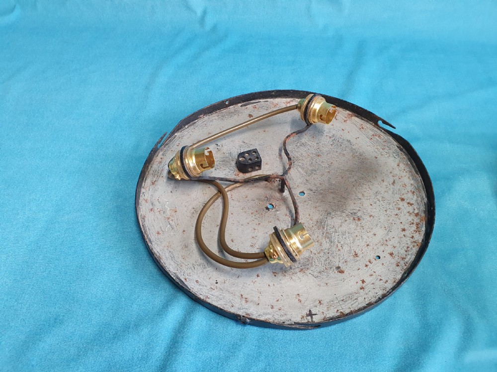 Early 20th century Shallow round ceiling light View IV