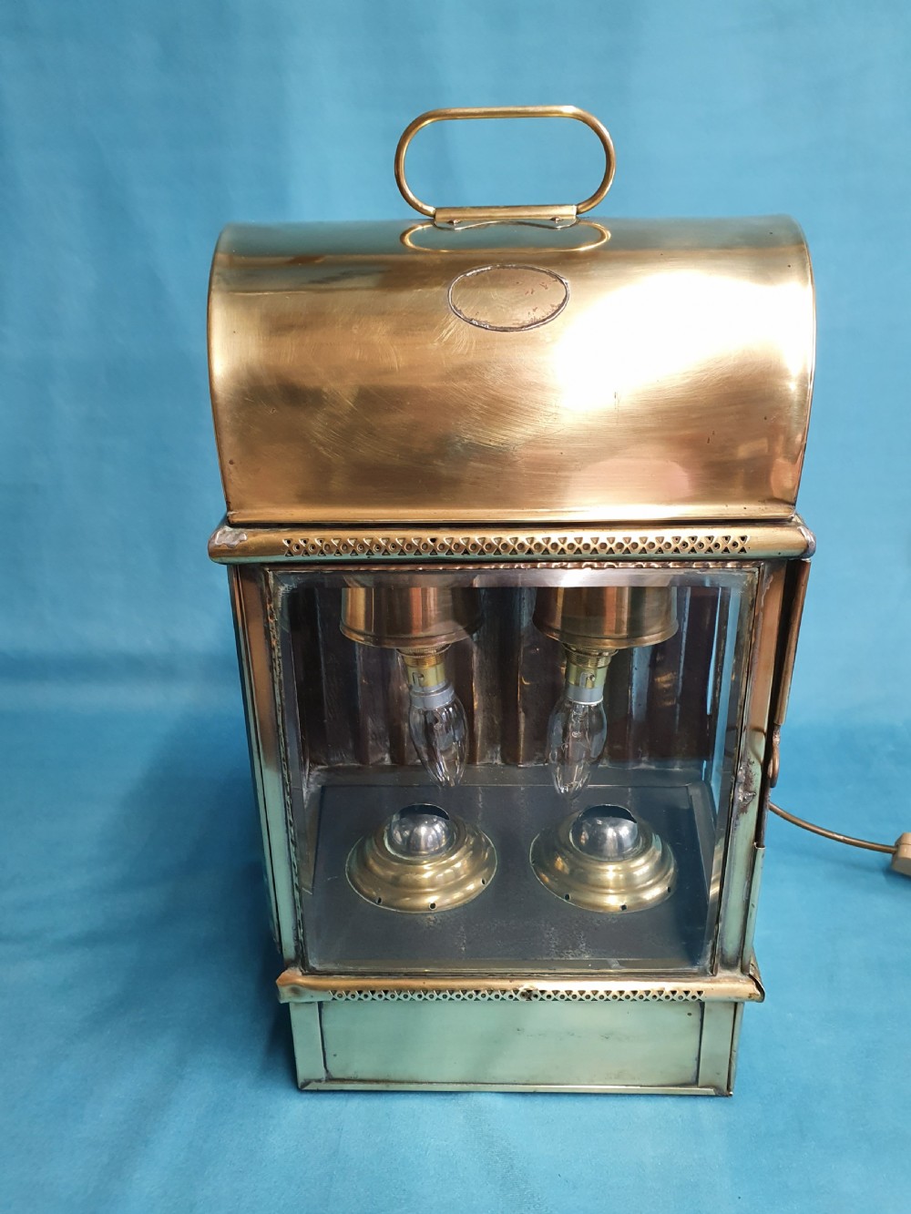 Unusual electric lantern with twin oil burners View VI