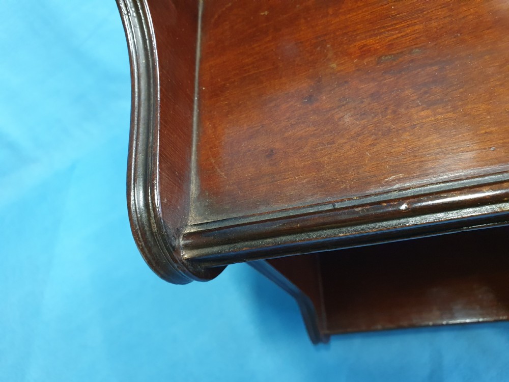 Late 19th century small mahogany shelves View III