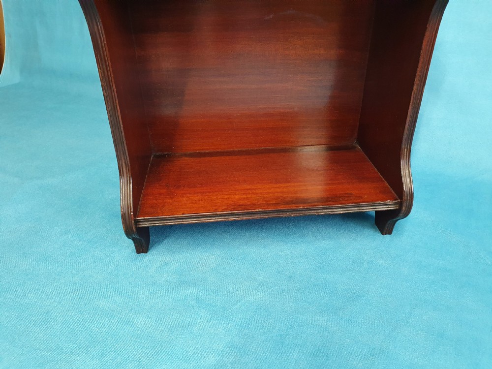 Late 19th century small mahogany shelves View V