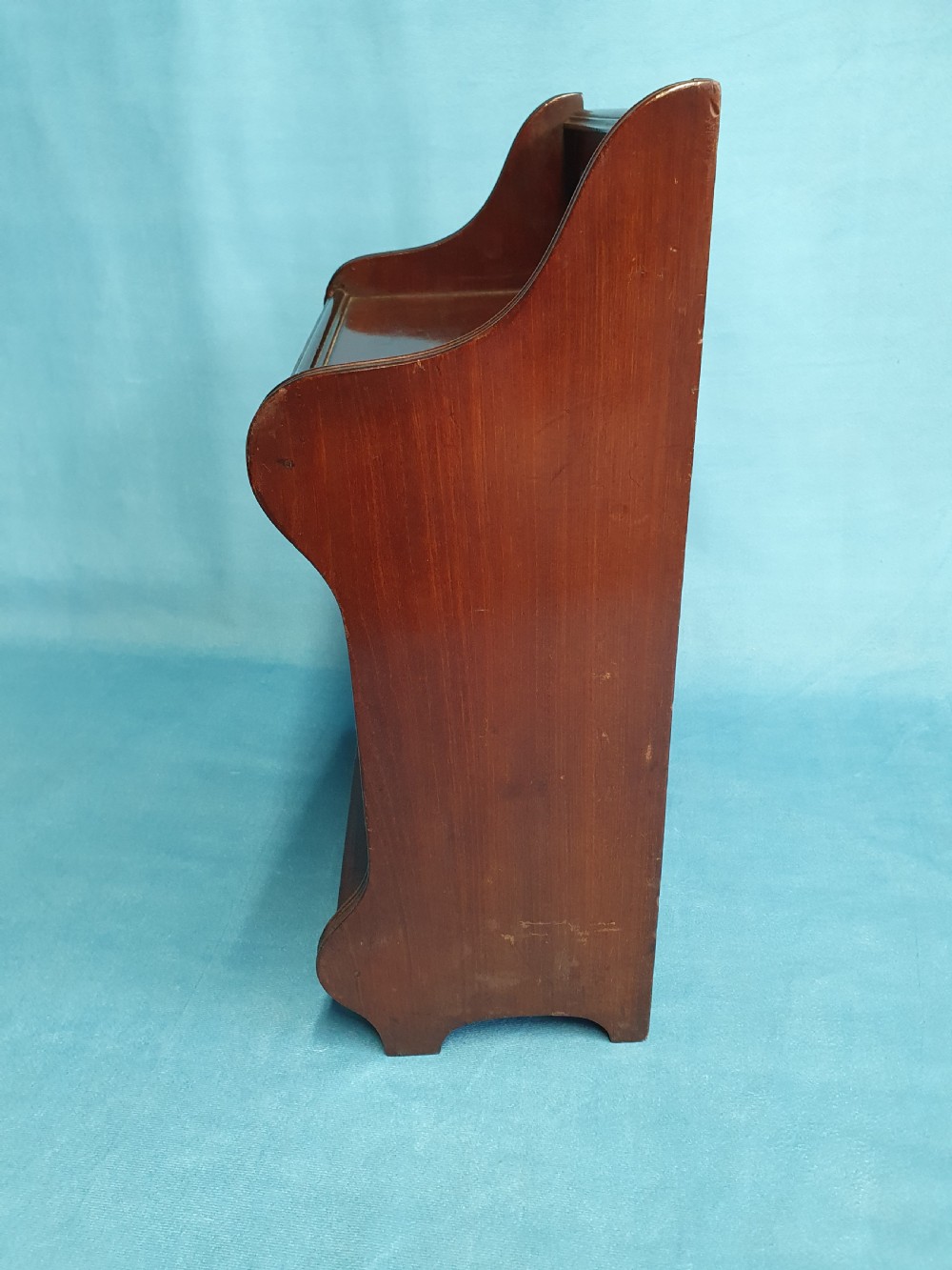 Late 19th century small mahogany shelves View VIII