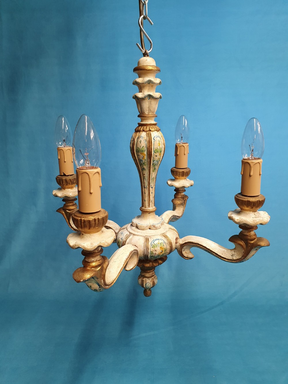 Hand-painted four arm chandelier  View IX