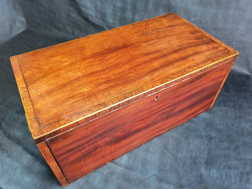 George III writing slope, unusual form and secret drawers View V