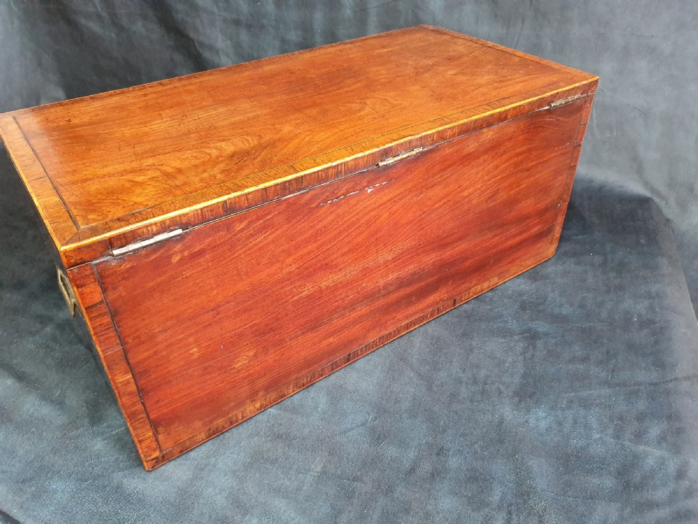 George III writing slope, unusual form and secret drawers View VI