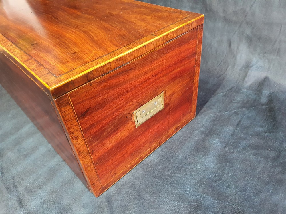 George III writing slope, unusual form and secret drawers View VII