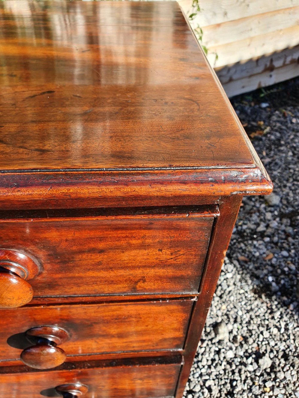 George the III mahogany chest of drawers 36 inches wide View III
