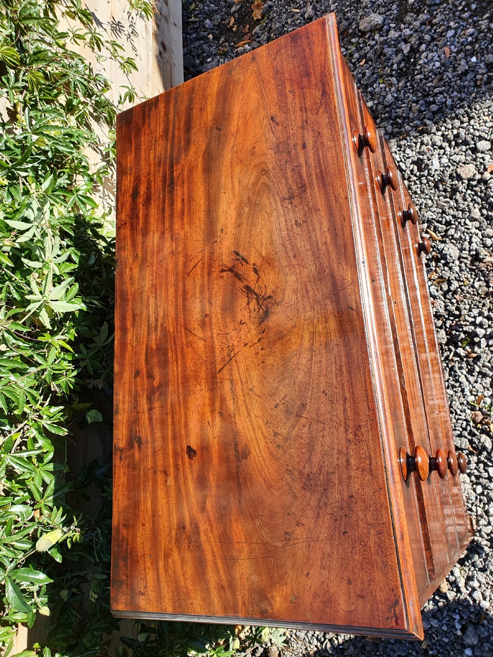George the III mahogany chest of drawers 36 inches wide View IX