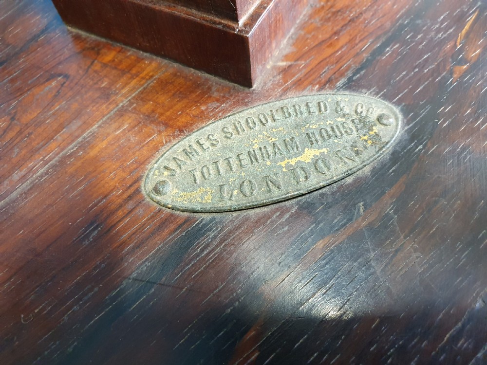 19th-century rosewood stool with bone inlay View II
