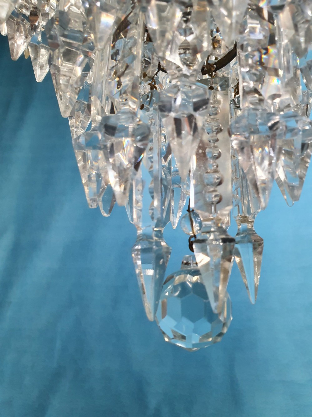Early 20th century Six tear spike chandelier View V