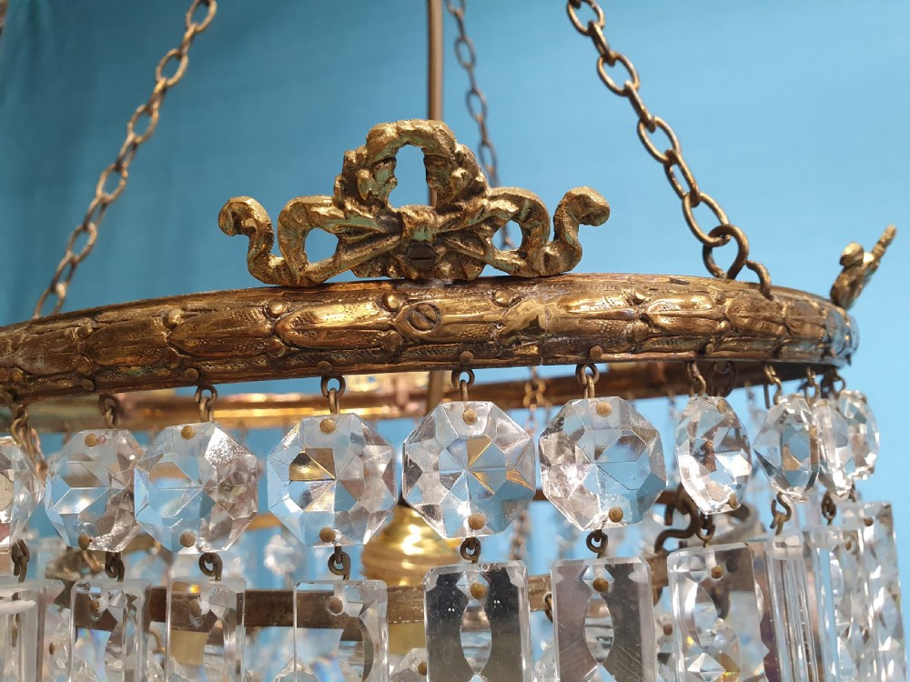 Early 20th century Six tear spike chandelier View VI