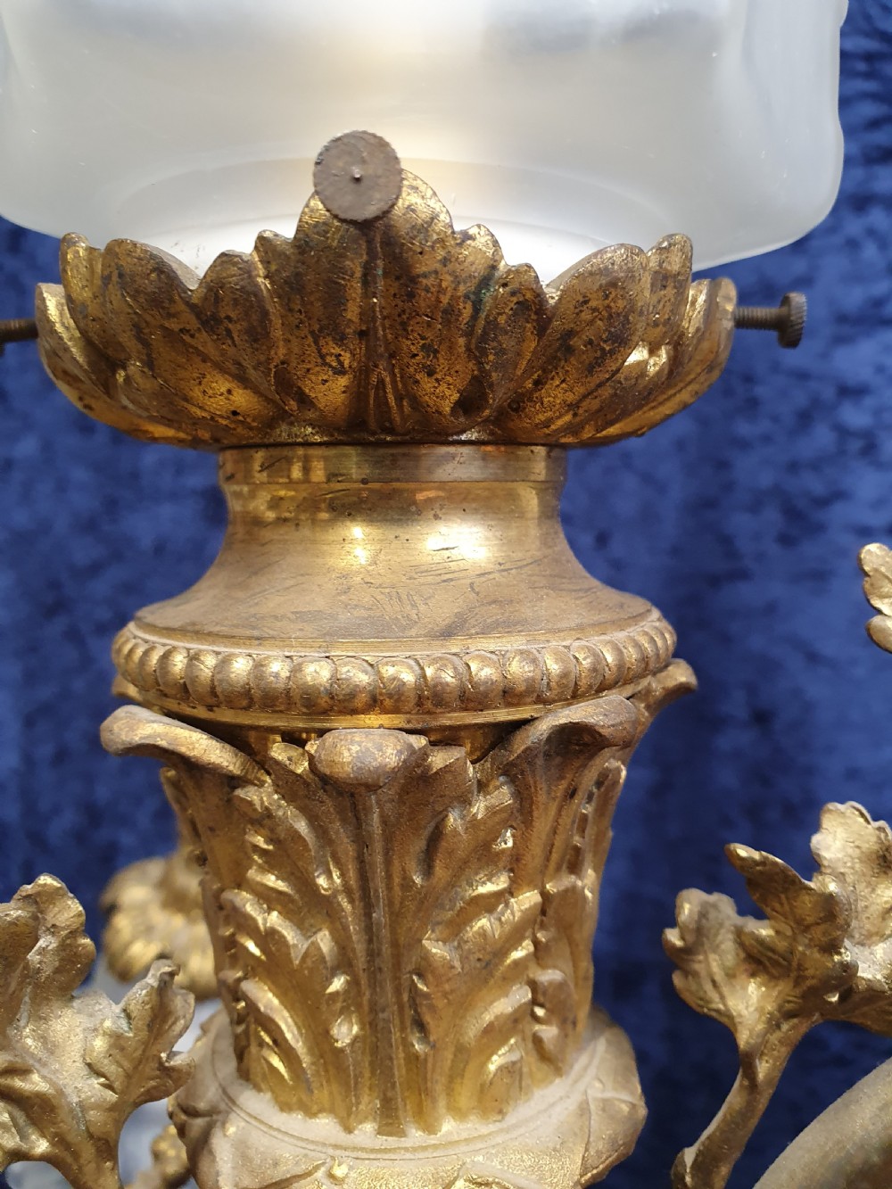 French Victorian-style (19/20th Century) bronze black and gilt chandelier View II