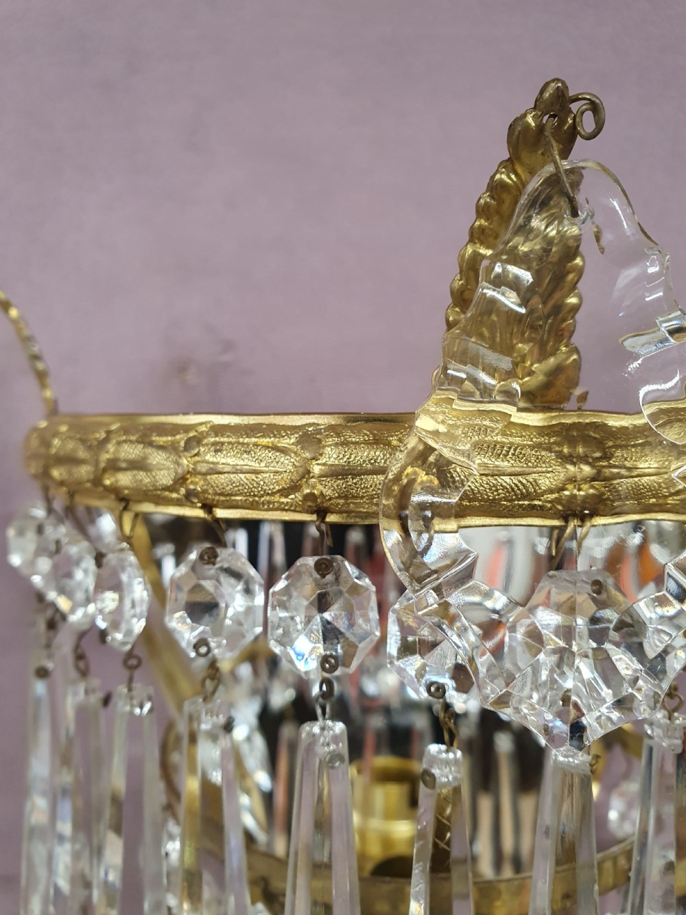 Early 20th century pair of Spike wall lights View III