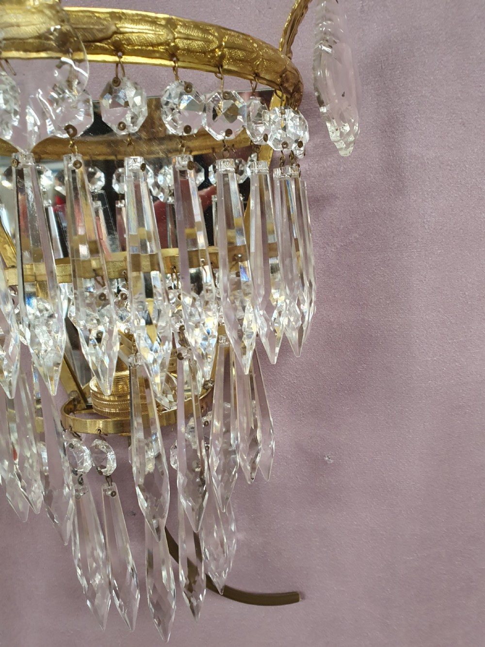 Early 20th century pair of Spike wall lights View IV