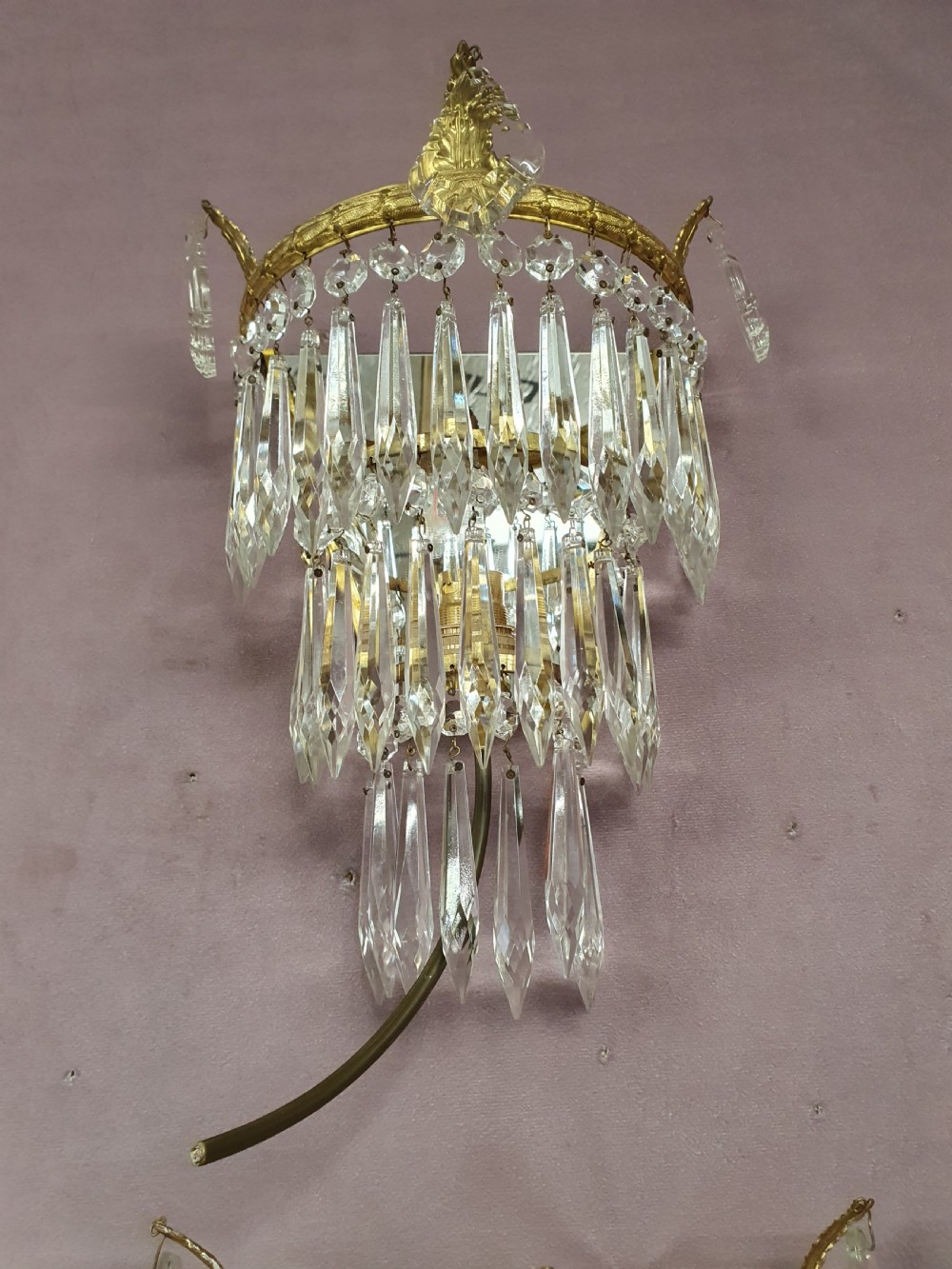 Early 20th century pair of Spike wall lights View V