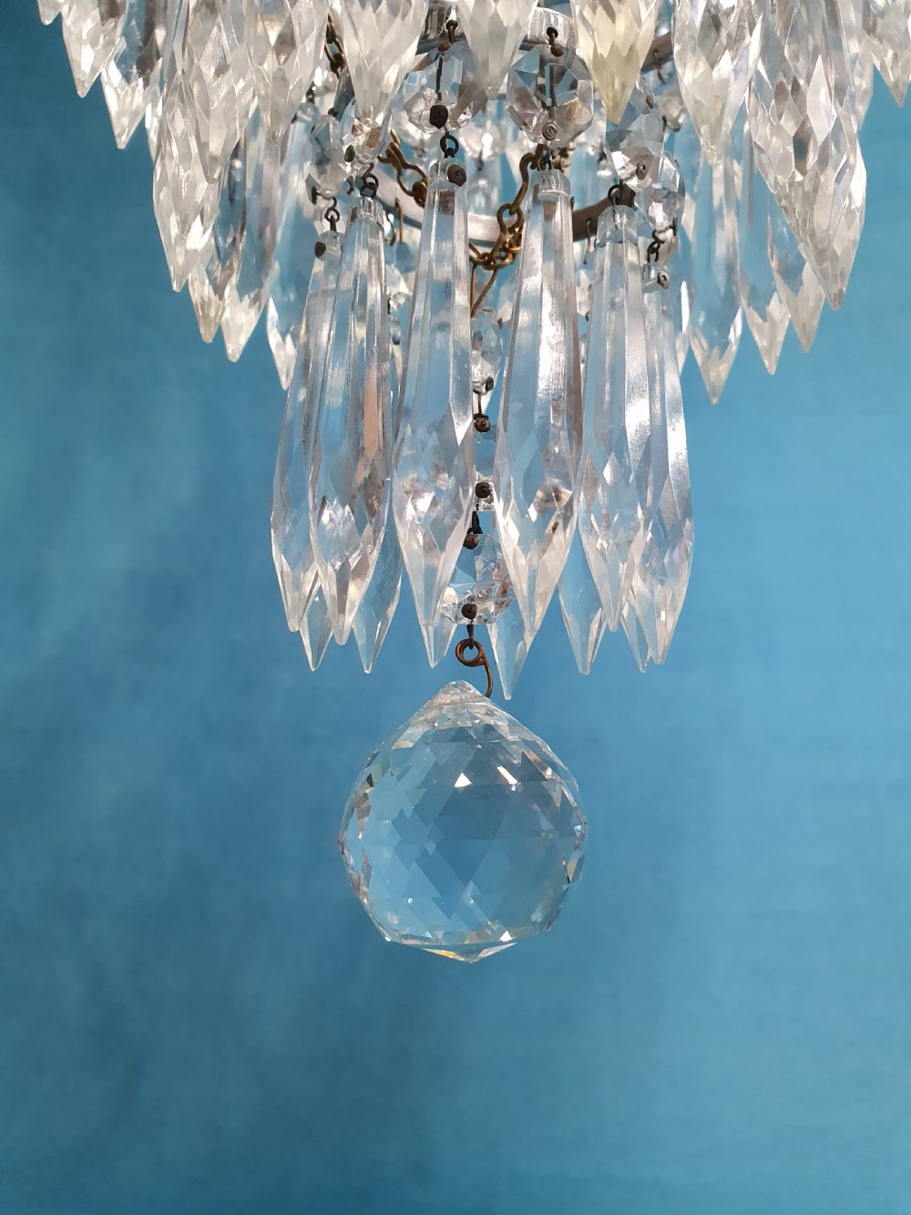 Early 20th century five tier spike chandelier  View III
