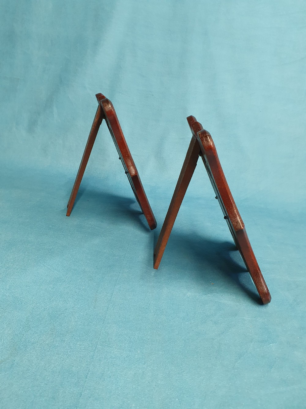 Pair of heart shaped walnut photograph frames View V