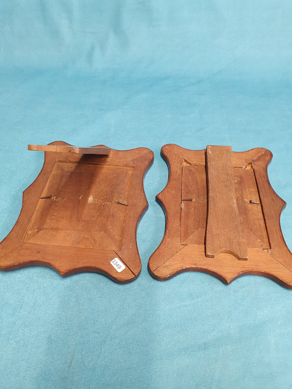 Pair of heart shaped walnut photograph frames View VI