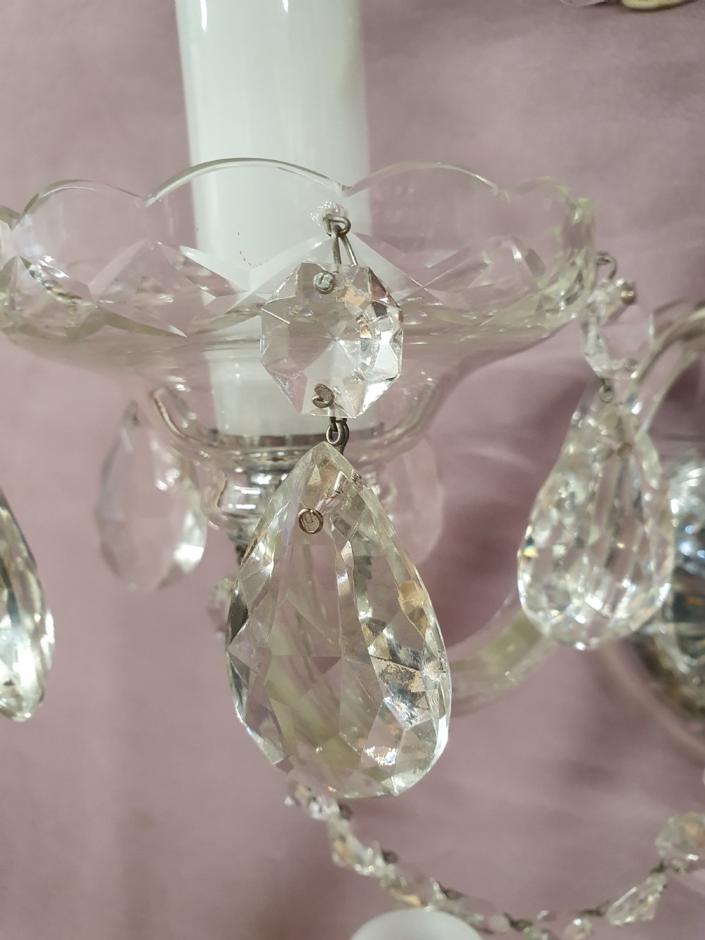 Three early 20th century wall lights in glass View III