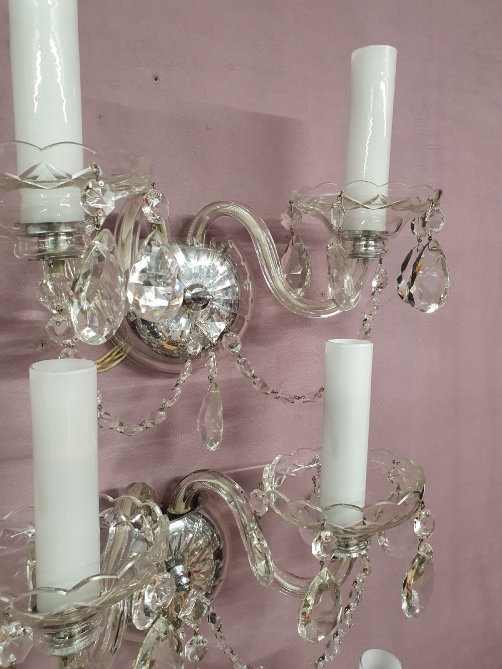 Three early 20th century wall lights in glass View IV
