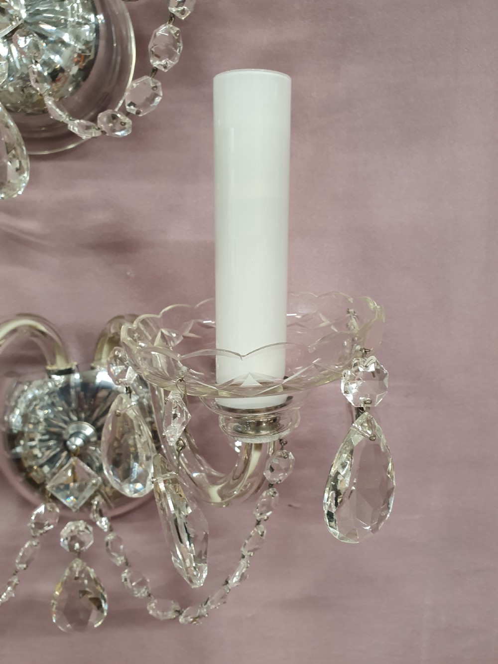 Three early 20th century wall lights in glass View V
