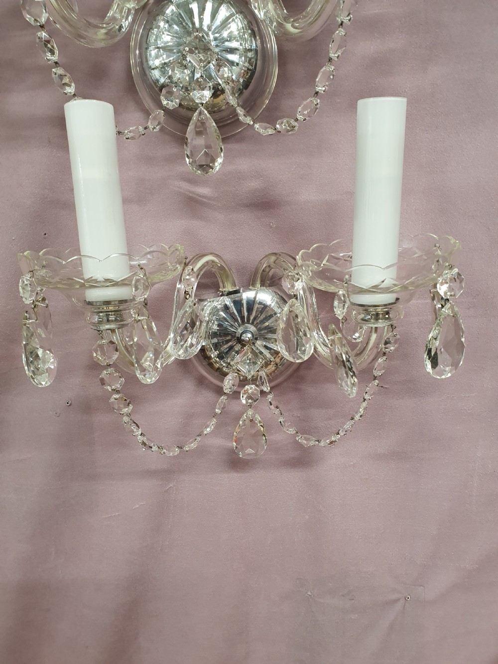 Three early 20th century wall lights in glass View VII