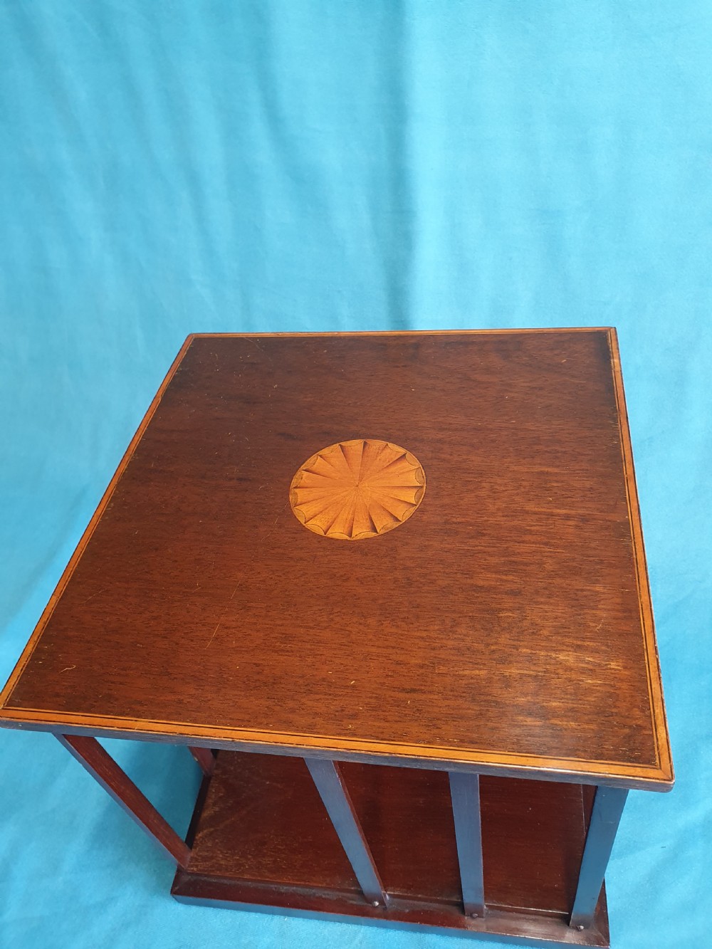 An Edwardian revolving desktop book case View II