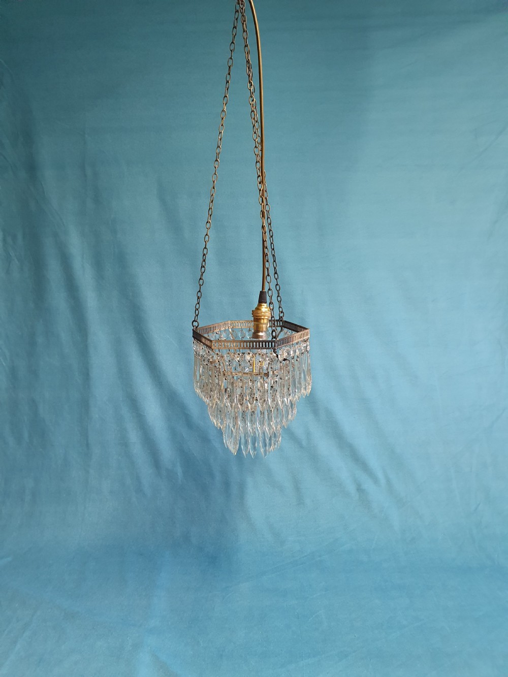 Early 20th century silvered spike chandelier
