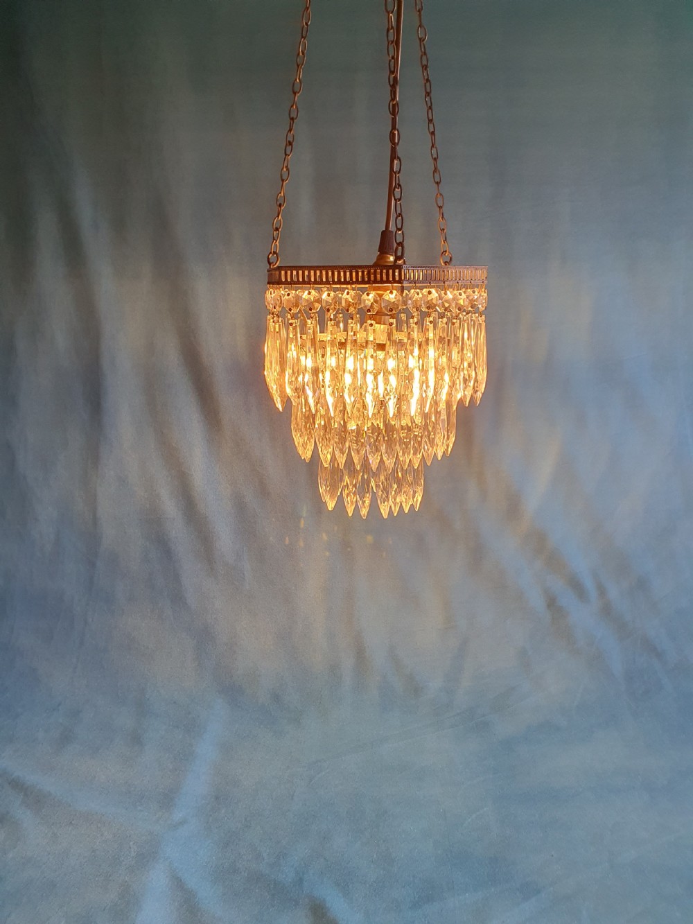 Early 20th century silvered spike chandelier View IV