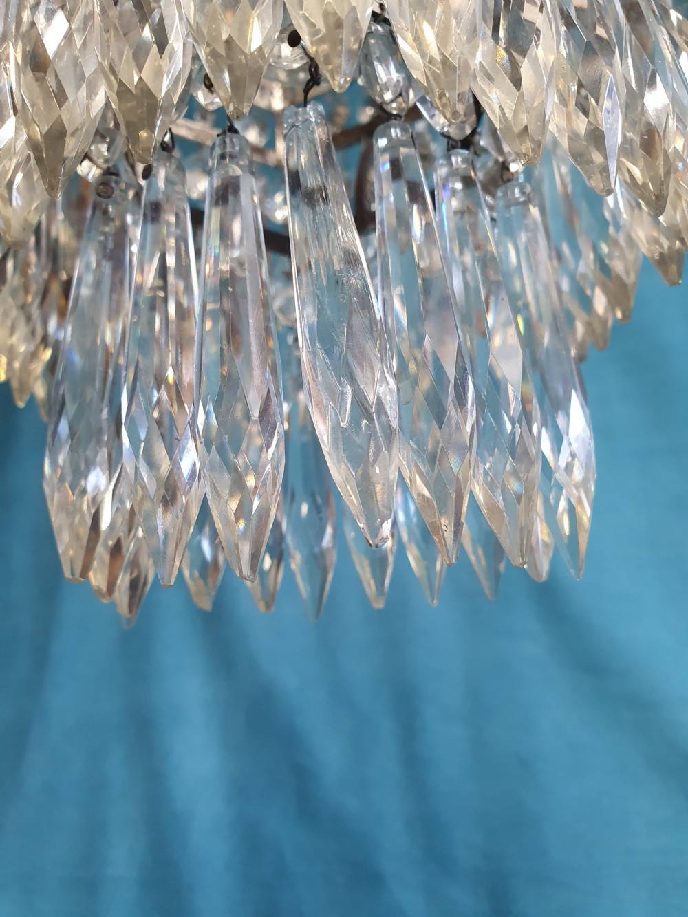Early 20th century silvered spike chandelier View VII