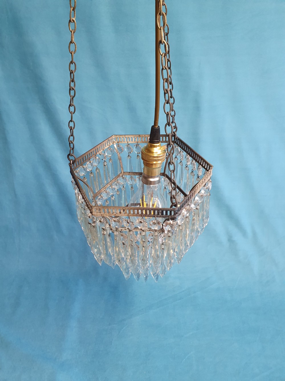 Early 20th century silvered spike chandelier View VIII