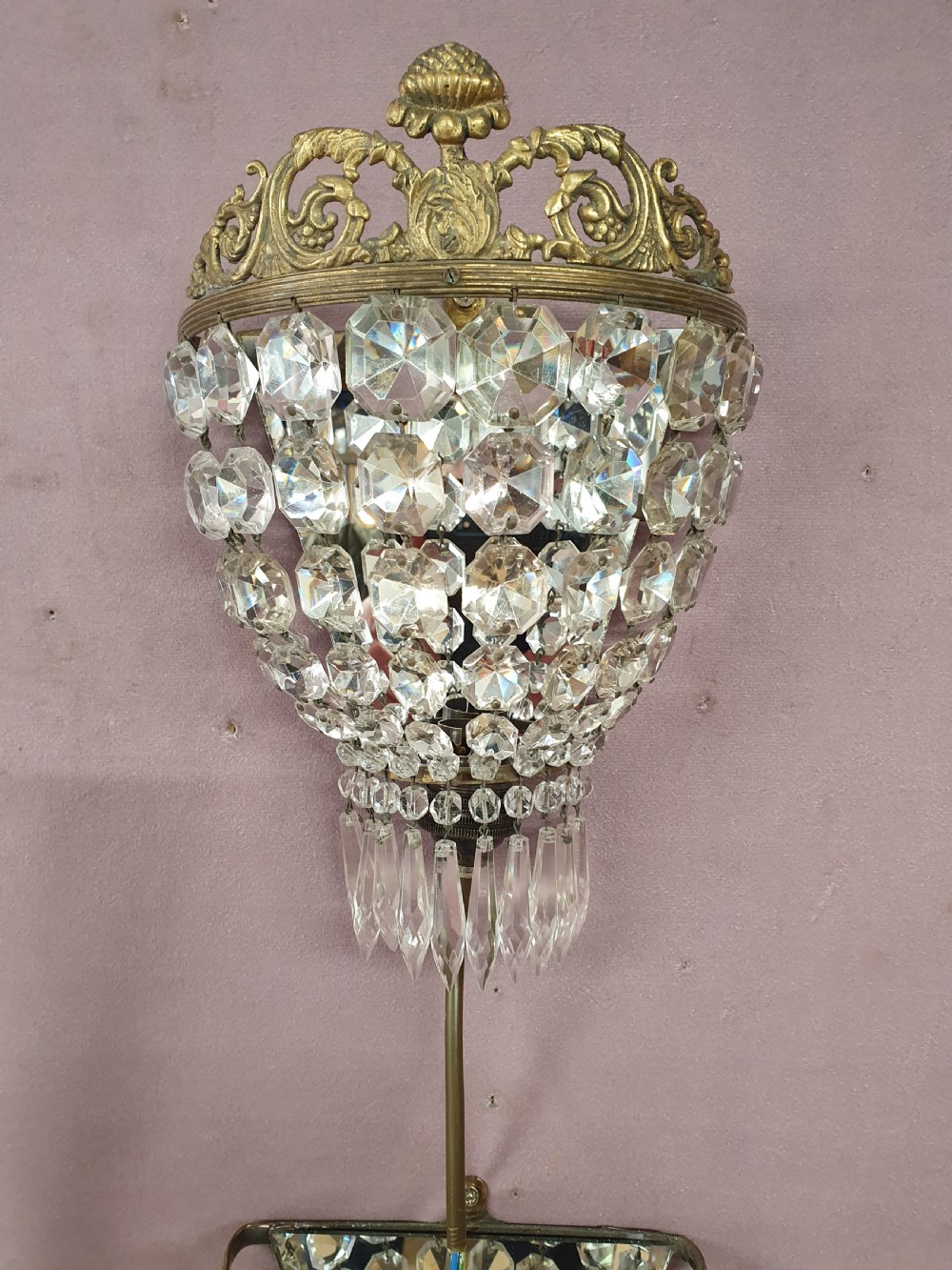 Early 20th century pair of swag wall lights View V