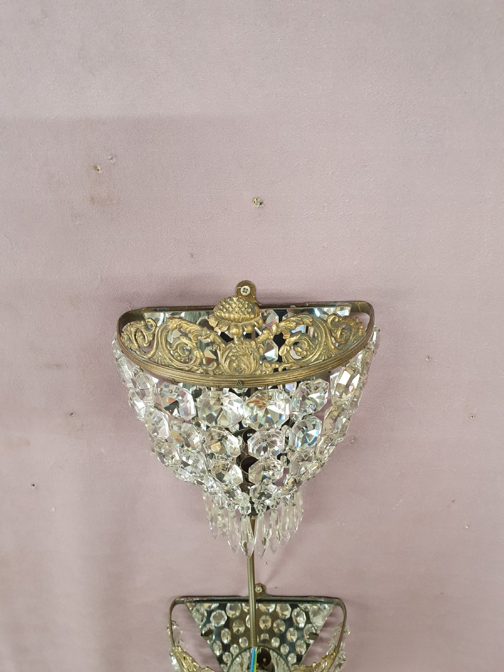 Early 20th century pair of swag wall lights View VI