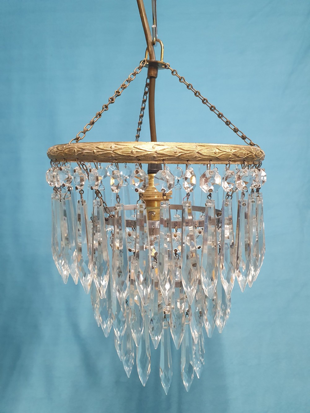 Early 20th century pair of spike chandeliers View IV