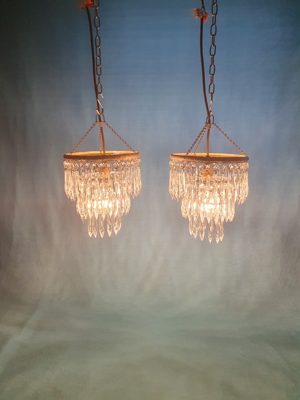Early 20th century pair of spike chandeliers View V