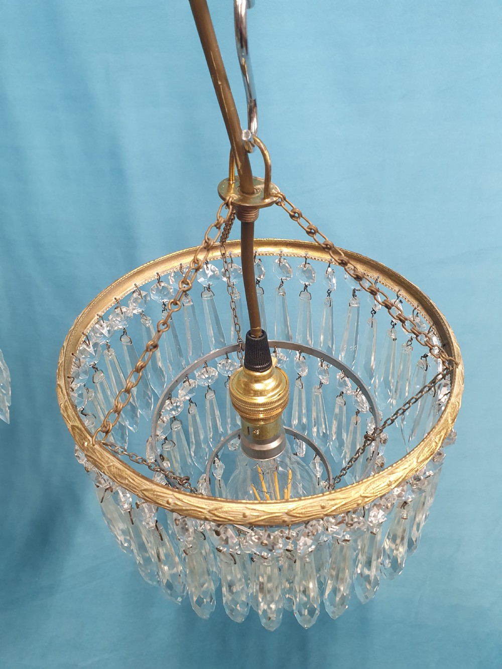 Early 20th century pair of spike chandeliers View VI